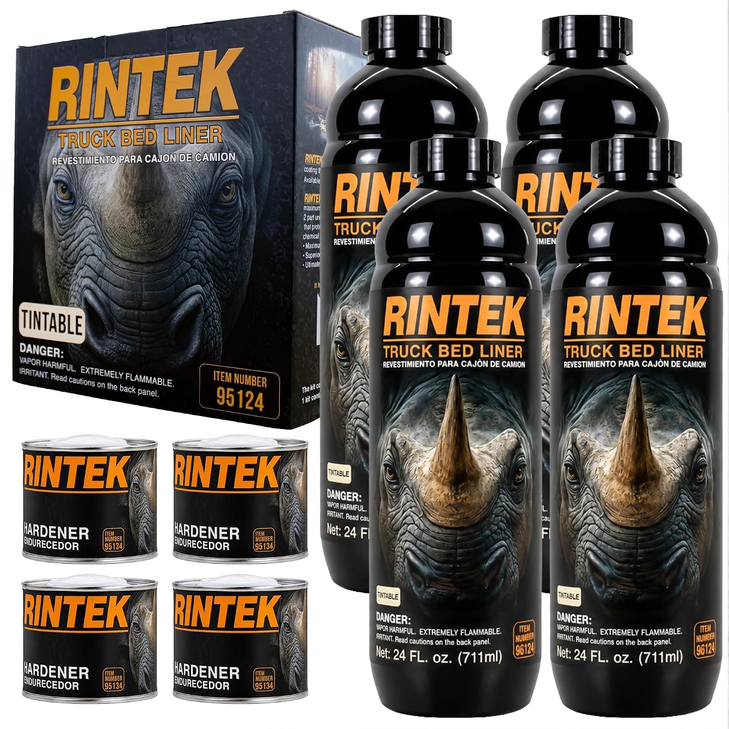 LAUCO Rintek Urethane Spray 1 Gallon Tintable Bedliner Coating, Heavy-Duty