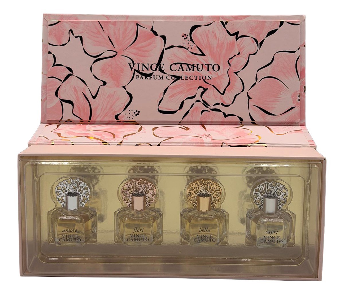 Vince Camuto 0.25 oz EDP Splash 4pc Set- Amore, Fiori , Bella , Capri