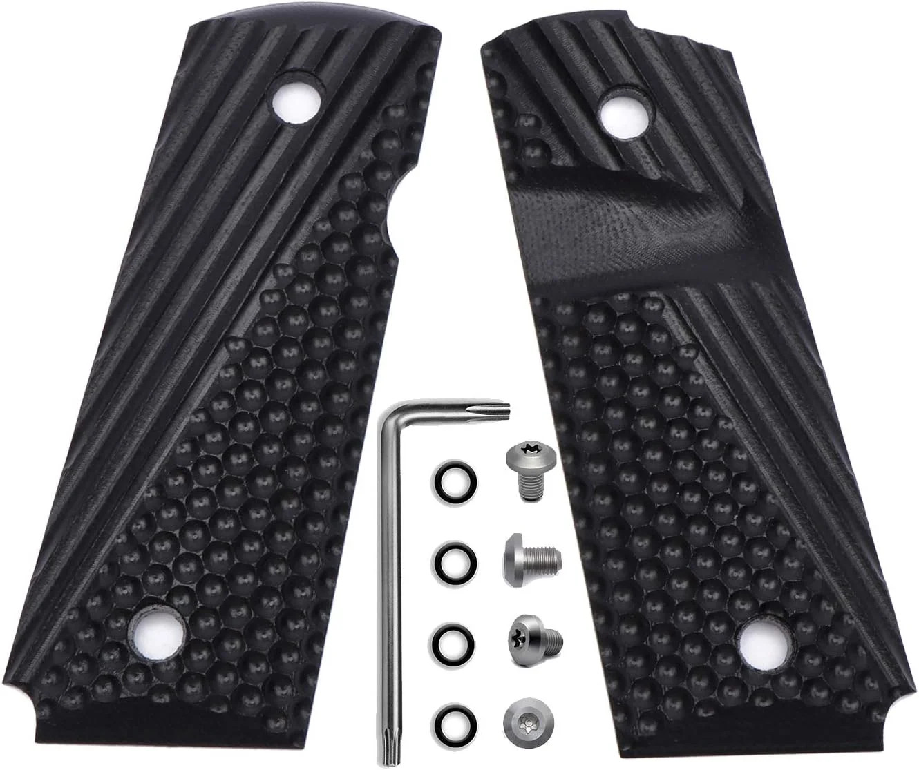 1911 G10 Grips, Compact Size Officer OPS Texture 6 Color Options