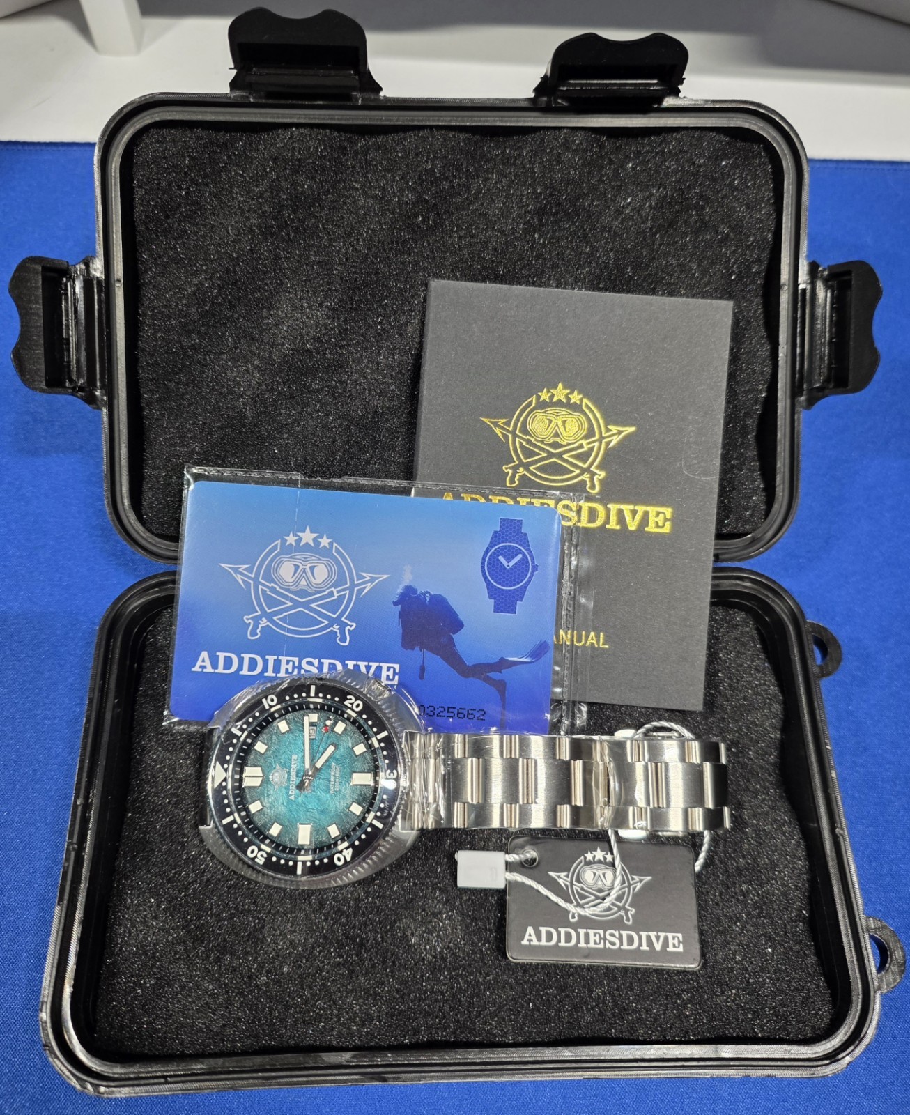 Addiesdive AD2511 Turtle Captain Willard Quartz Watch 3D Blue Diver 2025 USA