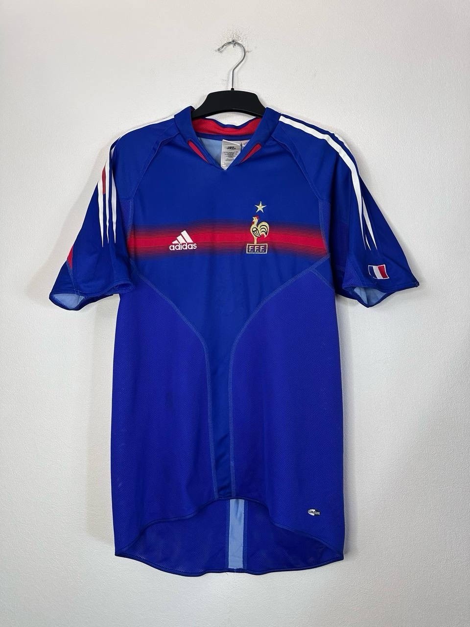 Adidas France 2004/06 Home Soccer Jersey Blue Size S Football Shirt World Cup