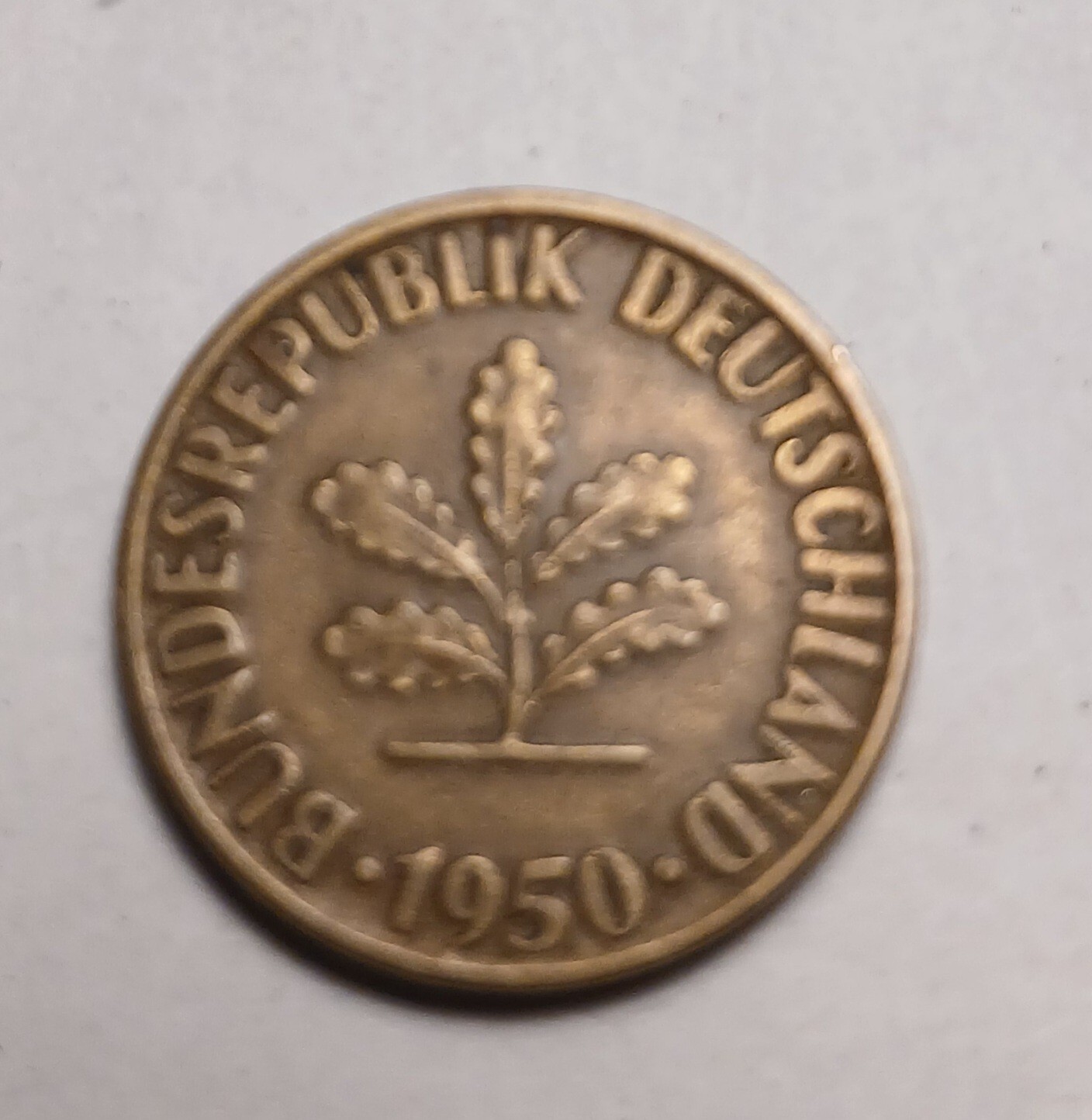 GERMANY # 10 pfennig 1950 G Bundesrepublik Deutschland super (100% genuine) GERMANY # 10 pfennig 1950 G Bundesrepublik Deutschland super (100% genuine)