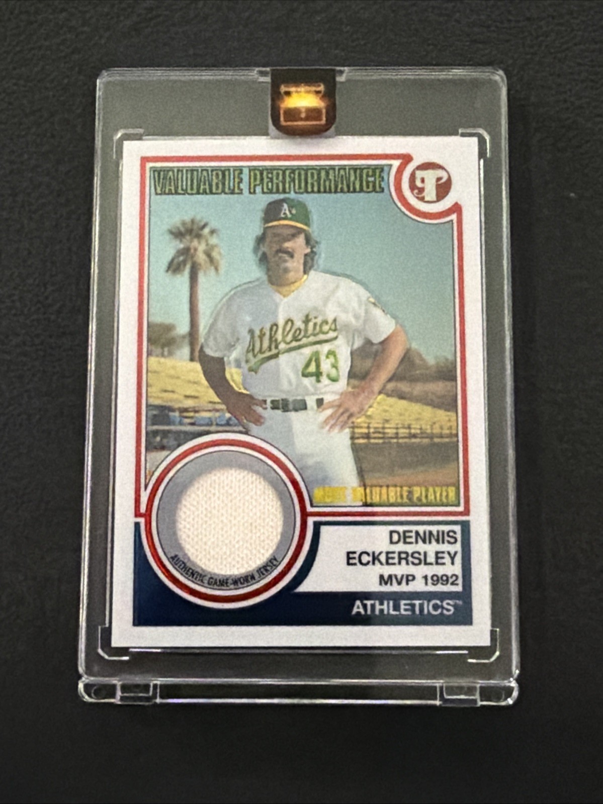 2005 Topps Dennis Eckersley MVP 1992 Relic Oakland A\'s