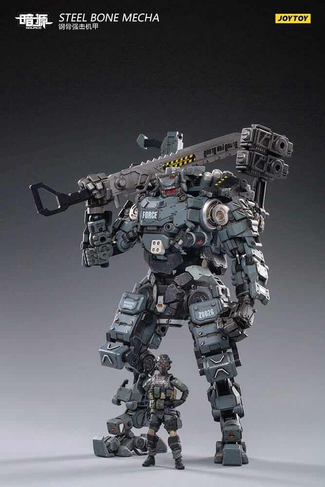 Joytoy 1/25 Dark Source Steel Bone (Gray) Mecha Figure US Seller-in Stock-NIB