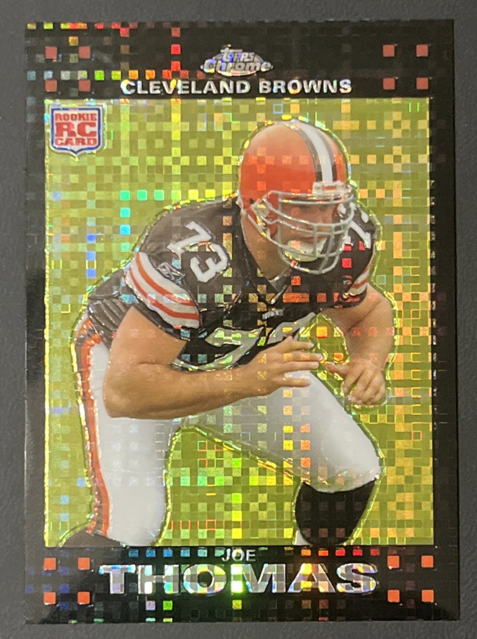 Joe Thomas 2007 Topps Chrome X-Fractor Refractor RC #TC264 Browns