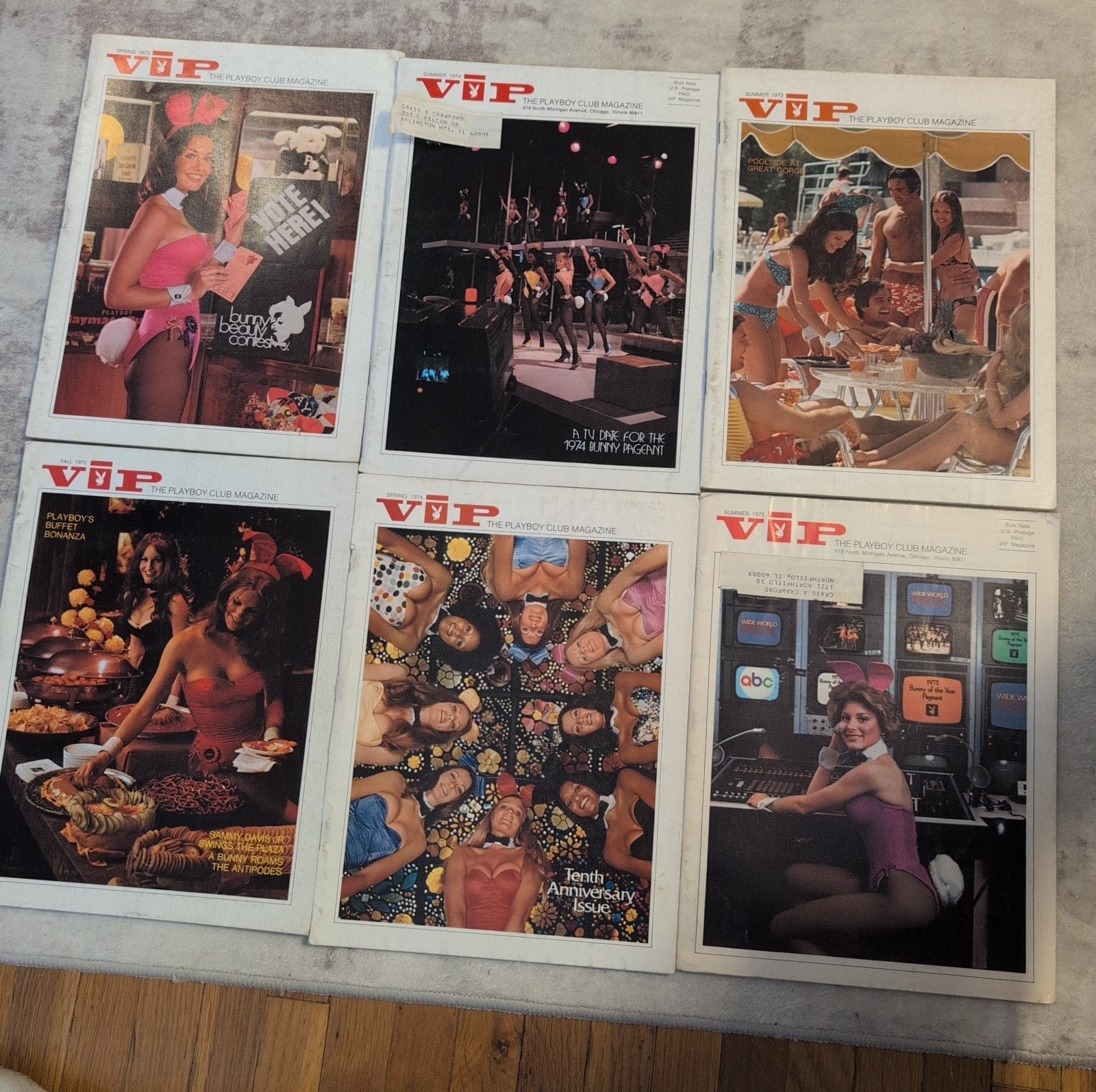 Lot Of 6 Playboy VIP magazines Vintage Rare 