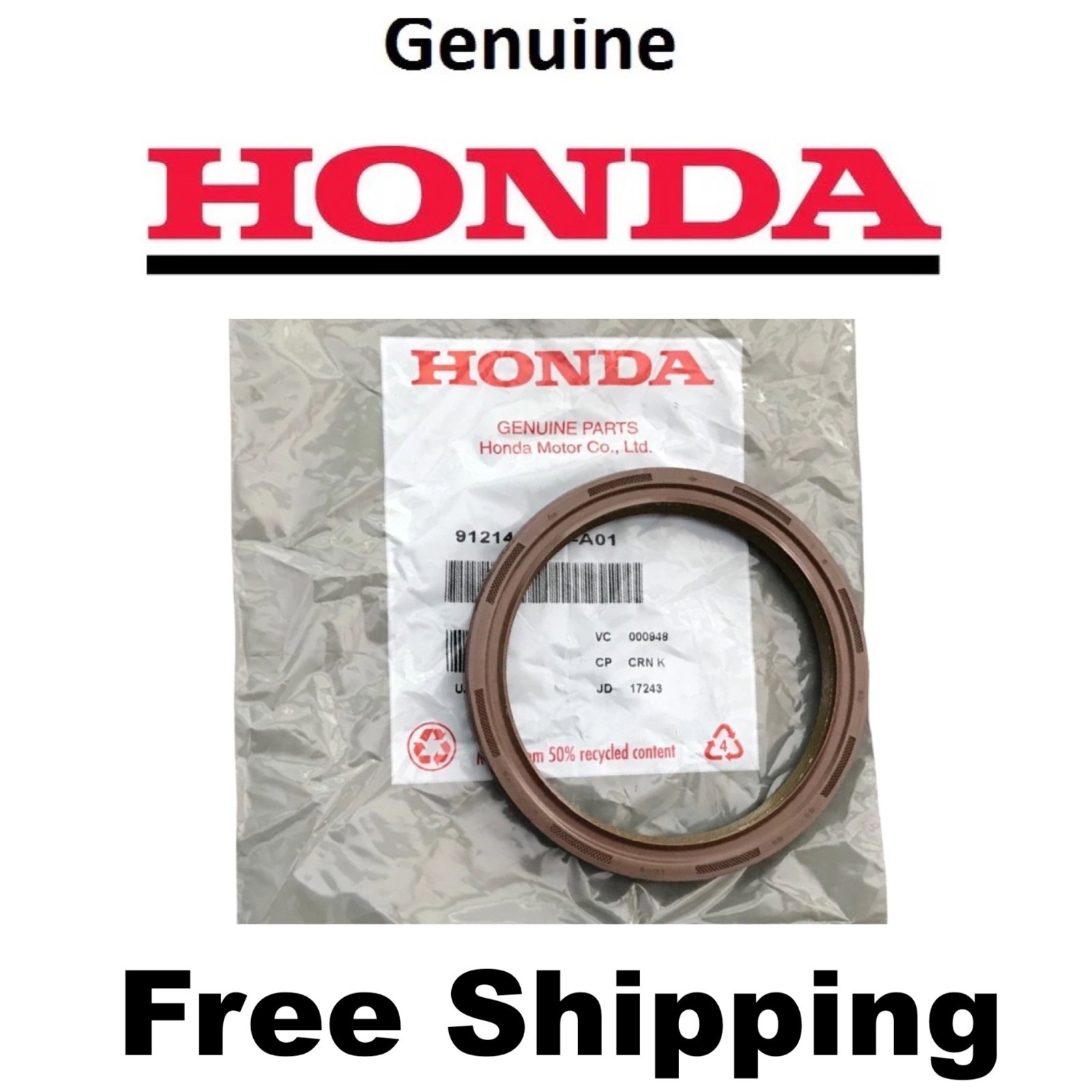 2002-2006 HONDA CR-V REAR MAIN CRANKSHAFT SEAL RNB 91214-RNB-A01 OEM 02-06 NEW