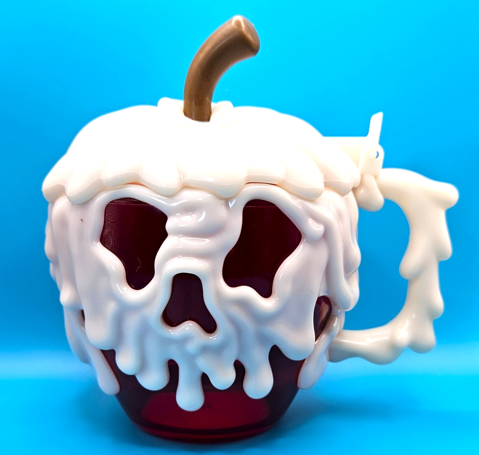 Disney Parks Snow White Evil Queen Red Poison Apple Glow in the Dark Stein Mug
