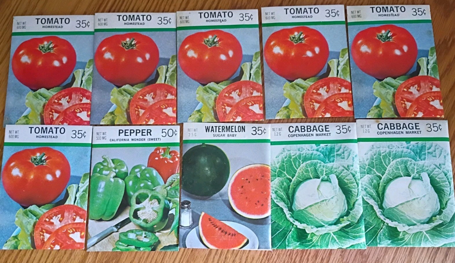 10 Packs Vintage 1977 Garden Vegetable Seed Packs Lot 3 10 Packs Vintage 1977 Garden Vegetable Seed Packs Lot 3
