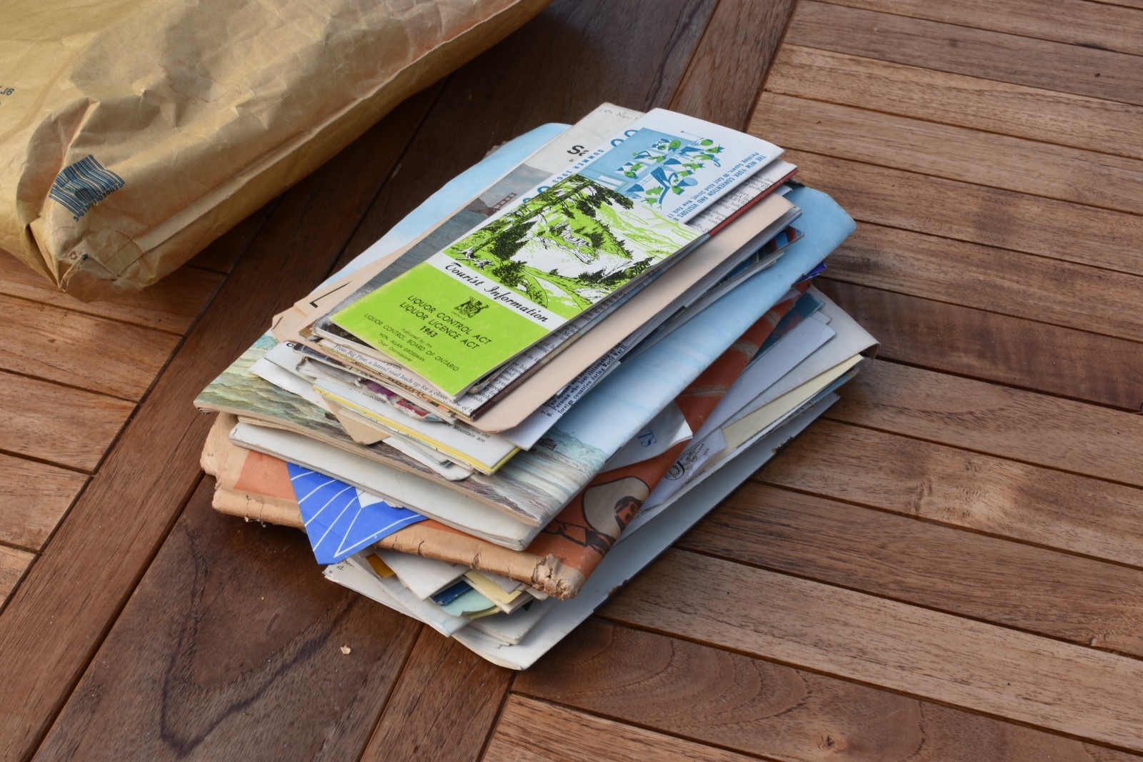 Vintage 1963 USA  Travel Ephemera Pile of Tourist Maps & Brochures North America