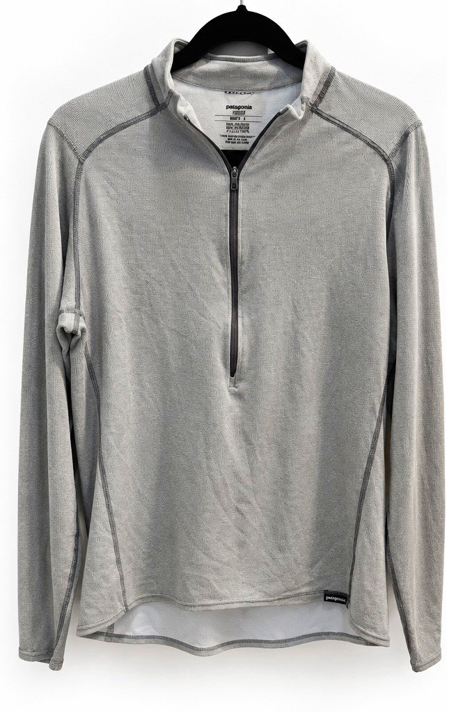Patagonia Men’s L Gray Polyester Long Sleeve 1/4 Zip Mock Neck Pullover