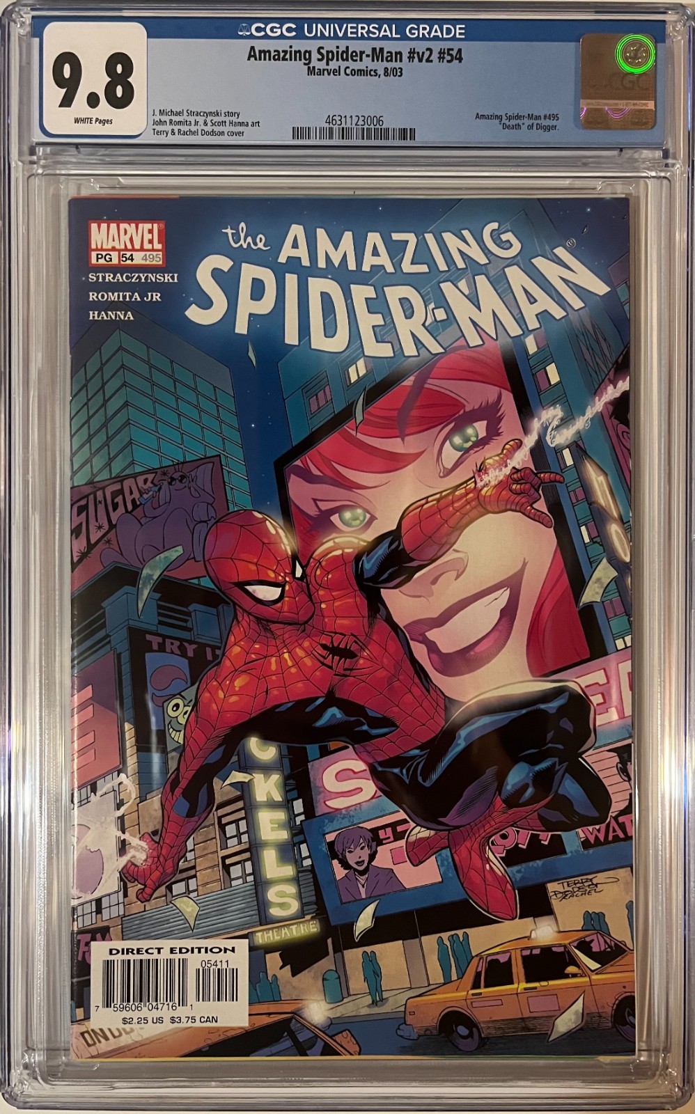 Amazing Spiderman v2 #54 (495) Marvel Comics 2003 CGC 9.8 Amazing Spiderman v2 #54 (495) Marvel Comics 2003 CGC 9.8