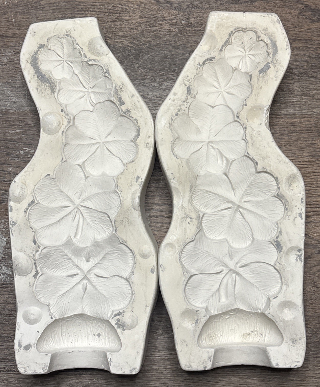 VINTAGE NOWELL\'S CERAMIC MOLD #NM-1838 4 LEAF CLOVER STACK VINTAGE NOWELL\'S CERAMIC MOLD #NM-1838 4 LEAF CLOVER STACK