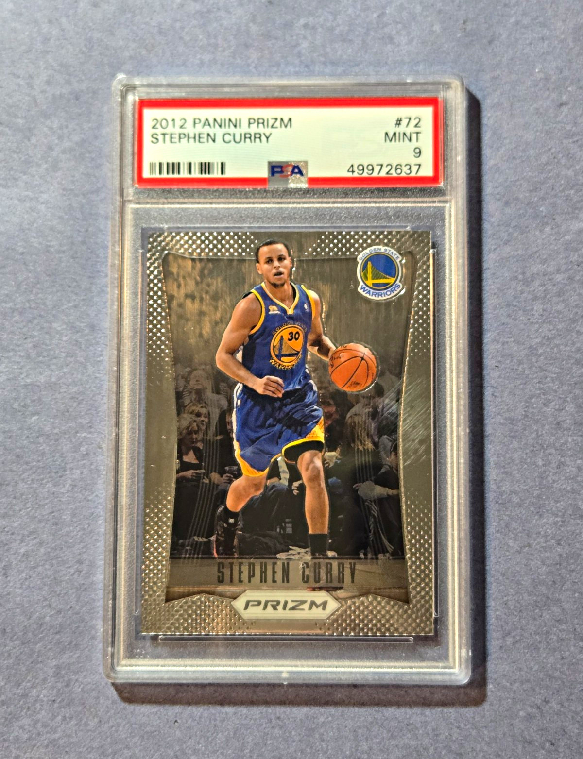 PSA 9 Stephen Curry 2012 Prizm #72 Base | Warriors MINT 1st Year Prizm Steph