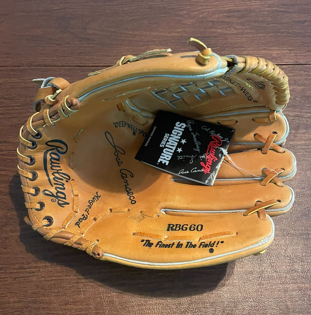 VTG Rawlings Leather Baseball Glove RBG60 Jose Canseco RHT NEW with TAGS