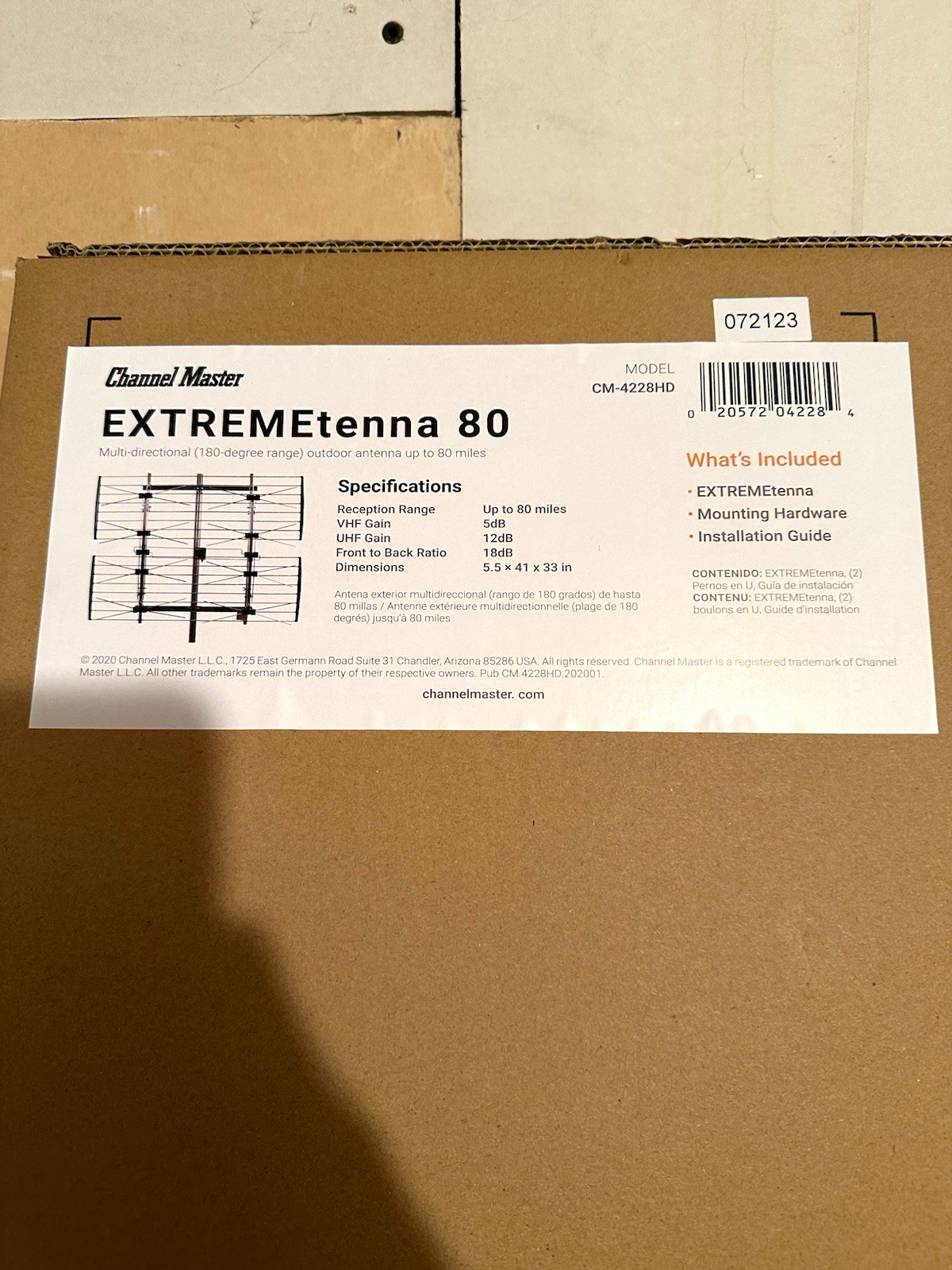Channel Master EXTREMETenna 80 CM-4228HD 80-Mile VHF/UHF Multi-Directional Channel Master EXTREMETenna 80 CM-4228HD 80-Mile VHF/UHF Multi-Directional