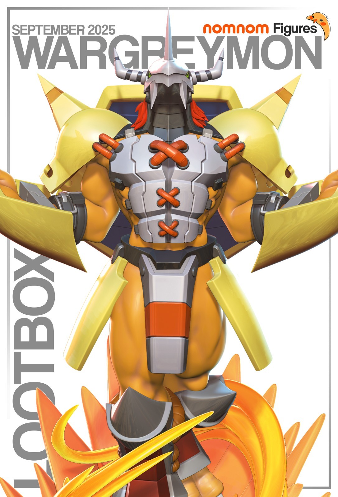 Wargreymon Digimon - Unpainted | Unassembled 3D printed Resin Model Kit