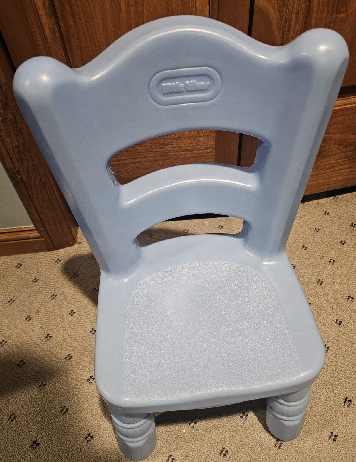 Vintage Little Tikes Victorian Tender Heart Kitchen Tea Party Blue Chair