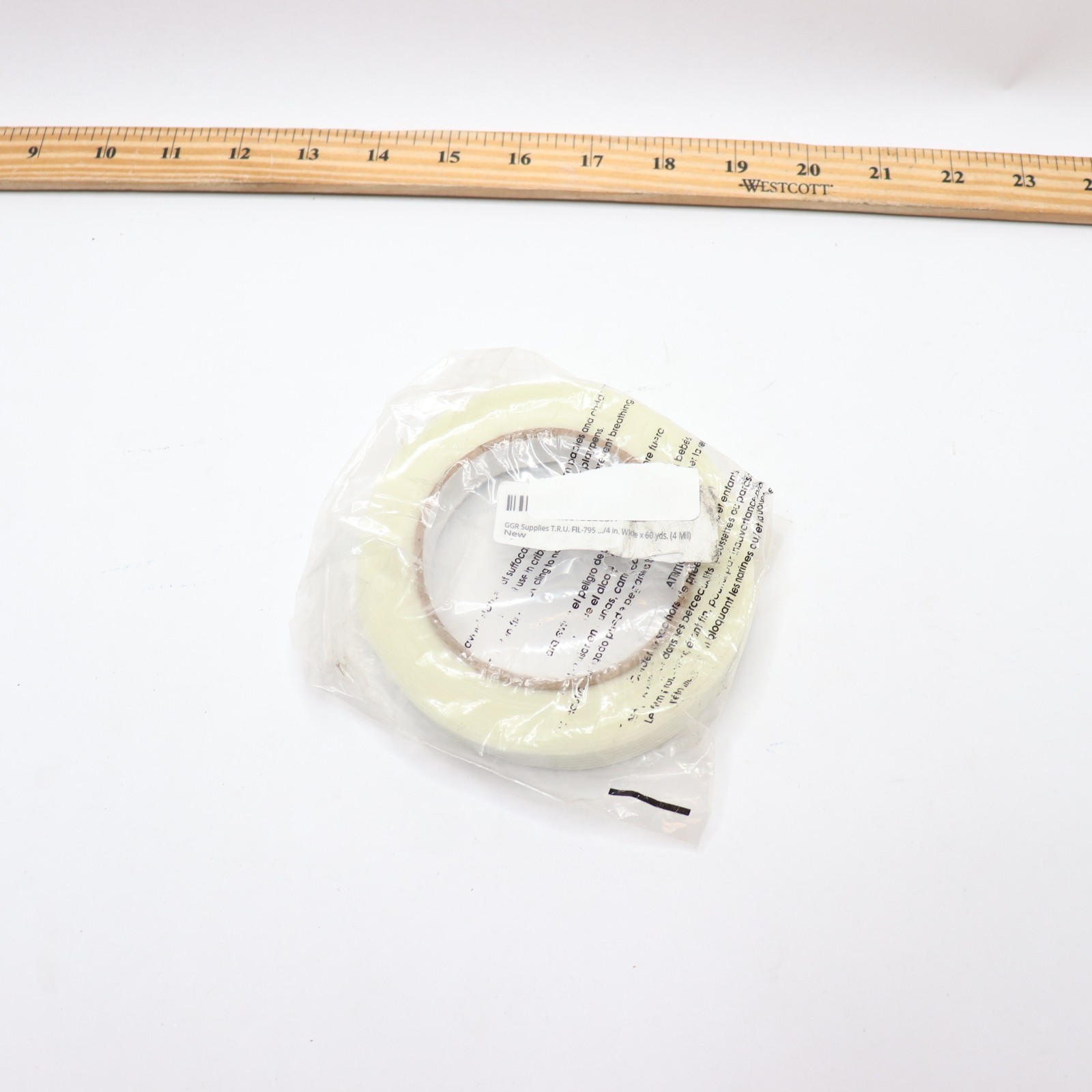 GGR Supplies Mono/Uni-Directional Heavy Duty Filament Strapping Tape Clear