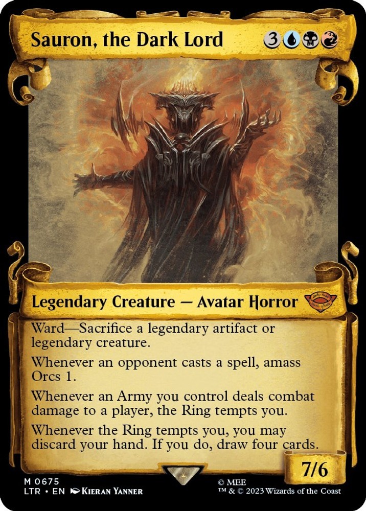 Sauron, the Dark Lord (Showcase Scrolls) #675 *Foil* (NM) (LTR) MTG