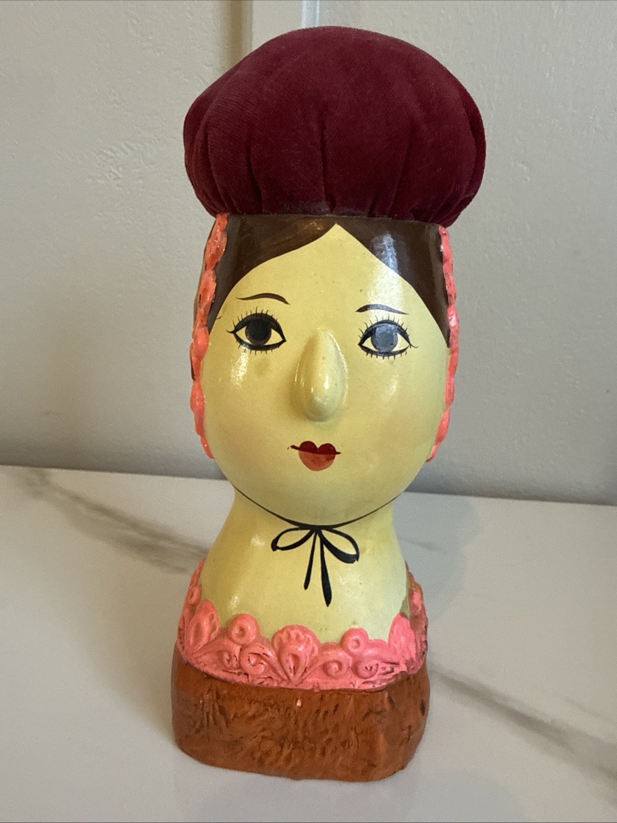 Vintage Gemma Tacogna Style Paper Mache Lady Incision Vintage Gemma Tacogna Style Paper Mache Lady Incision