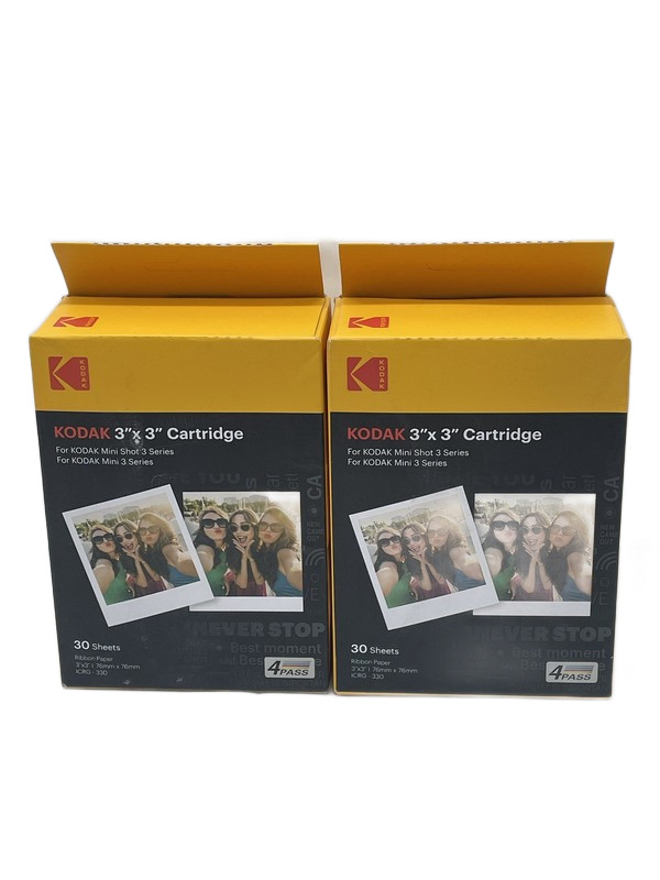Kodak 3 x 3 Instant Print Cartridge Mini Shot, 30 Prints 2-Pack