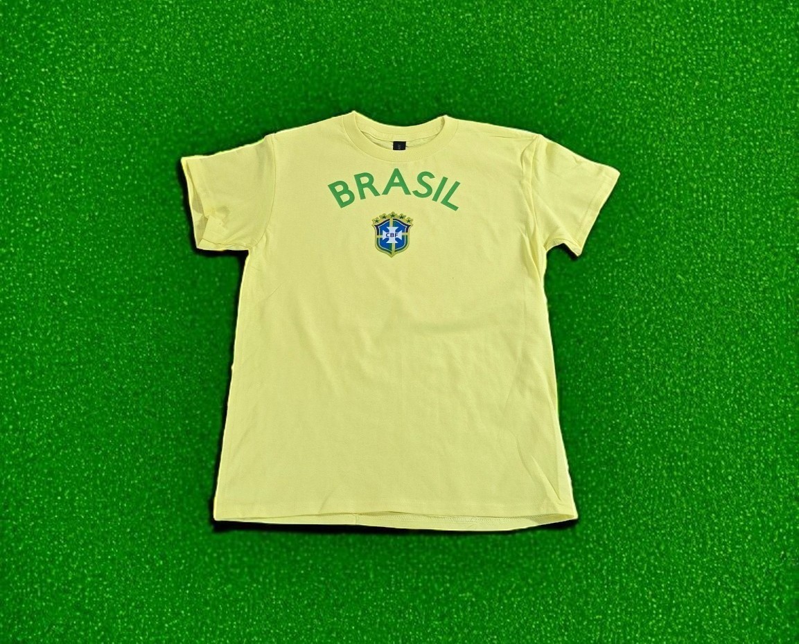 Brasil Men\'s  Soccer T-Shirt 100%  Cotton. New