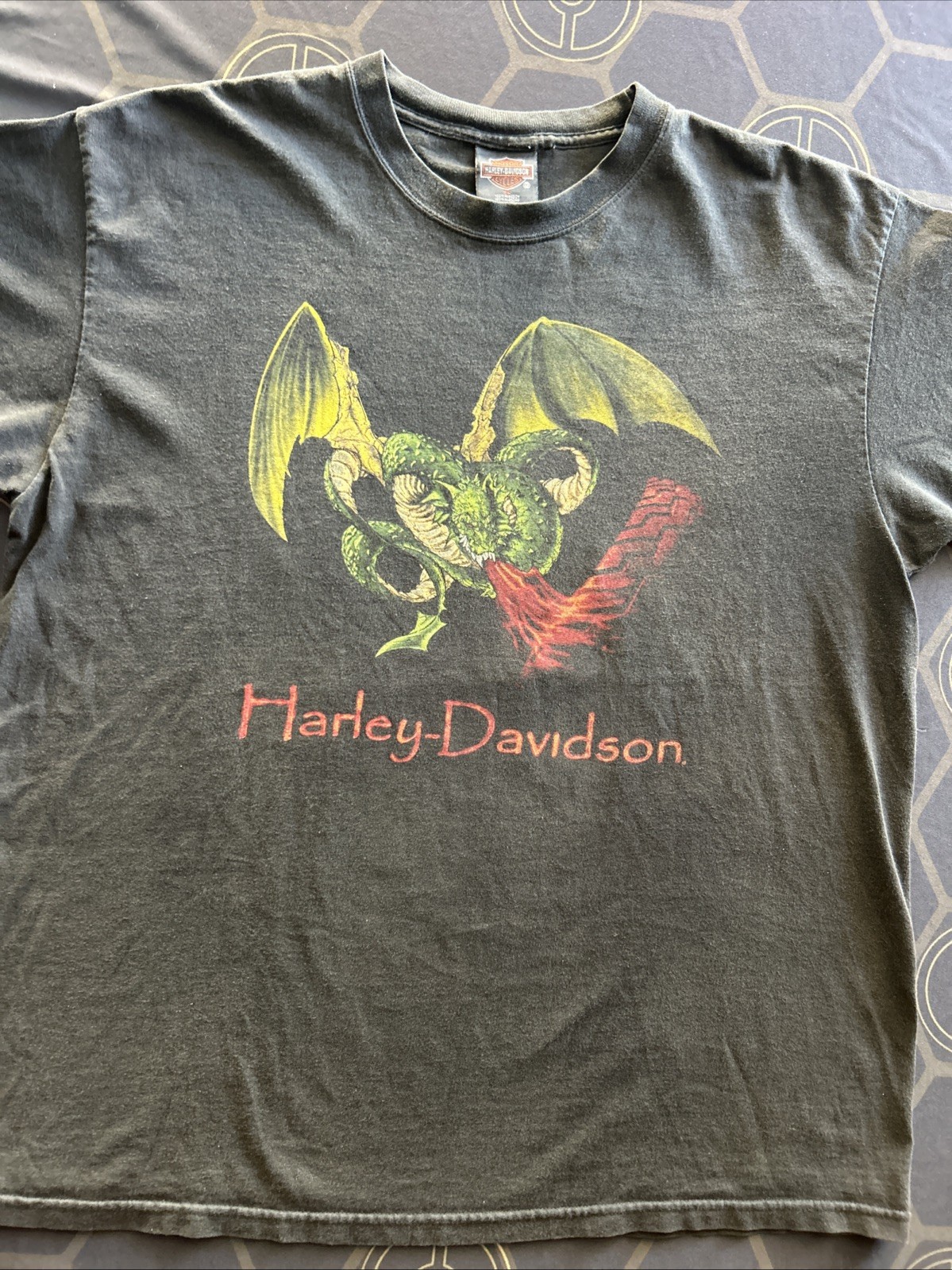 Vintage Early 2000S Harley Davidson Dragon, Cancun Mexico Shirt Size XL