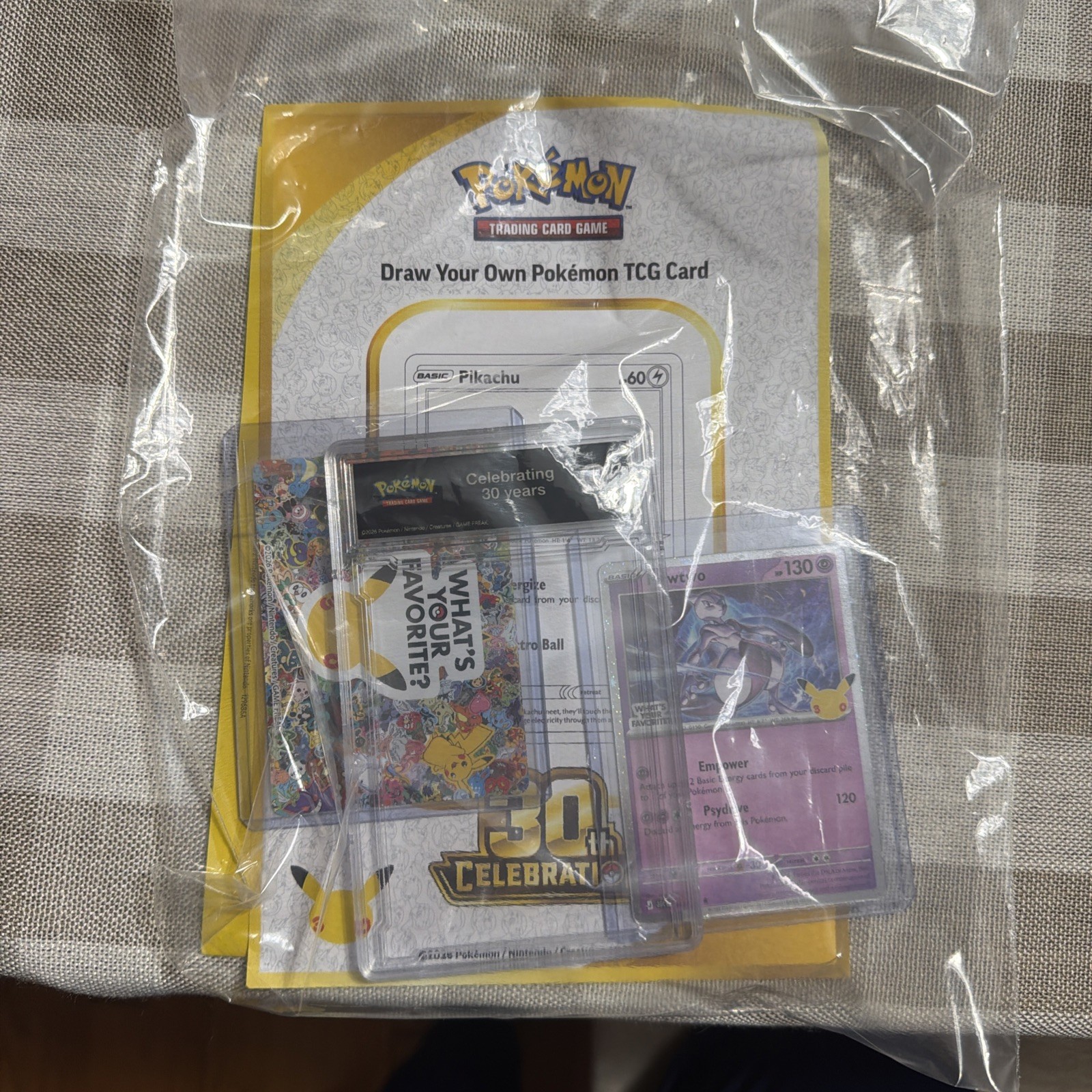 Pokemon 30th Celebration Target Promo Mewtwo Goodie Bag BRAND NEW Pokemon 30th Celebration Target Promo Mewtwo Goodie Bag BRAND NEW