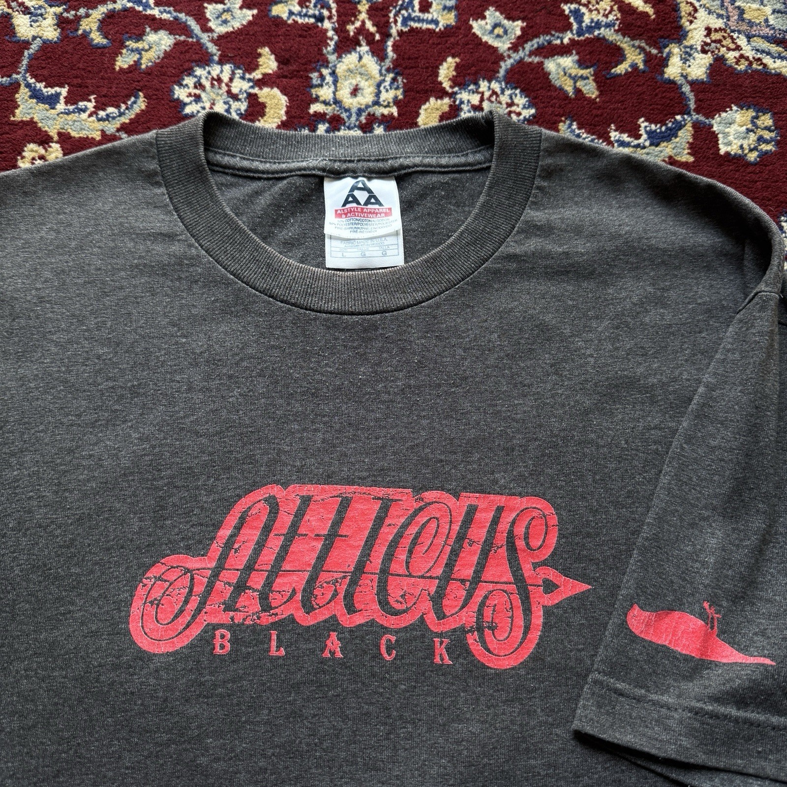 Vintage 2000s Atticus Black Clothing Fince Bird Logo  Tee T-shirt Y2K
