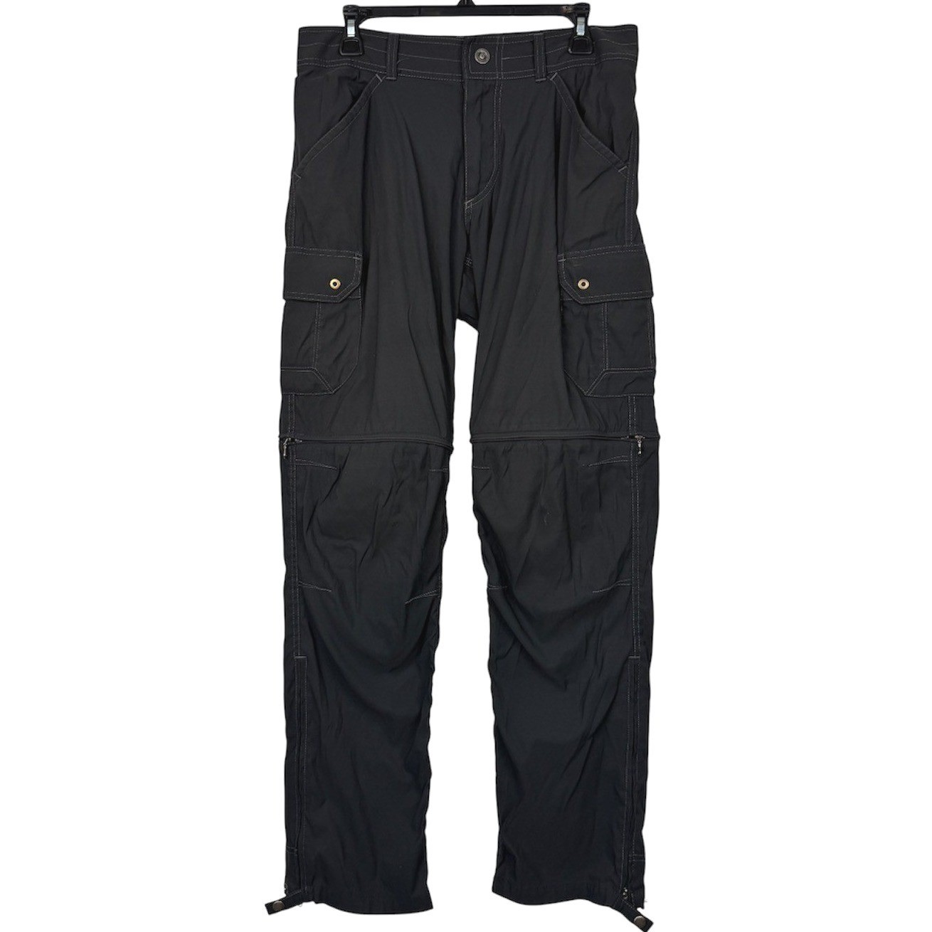 Kuhl Renegade CONVERTIBLE Stealth Pants Mens 32x32 Zip Off Hiking Gray Nylon