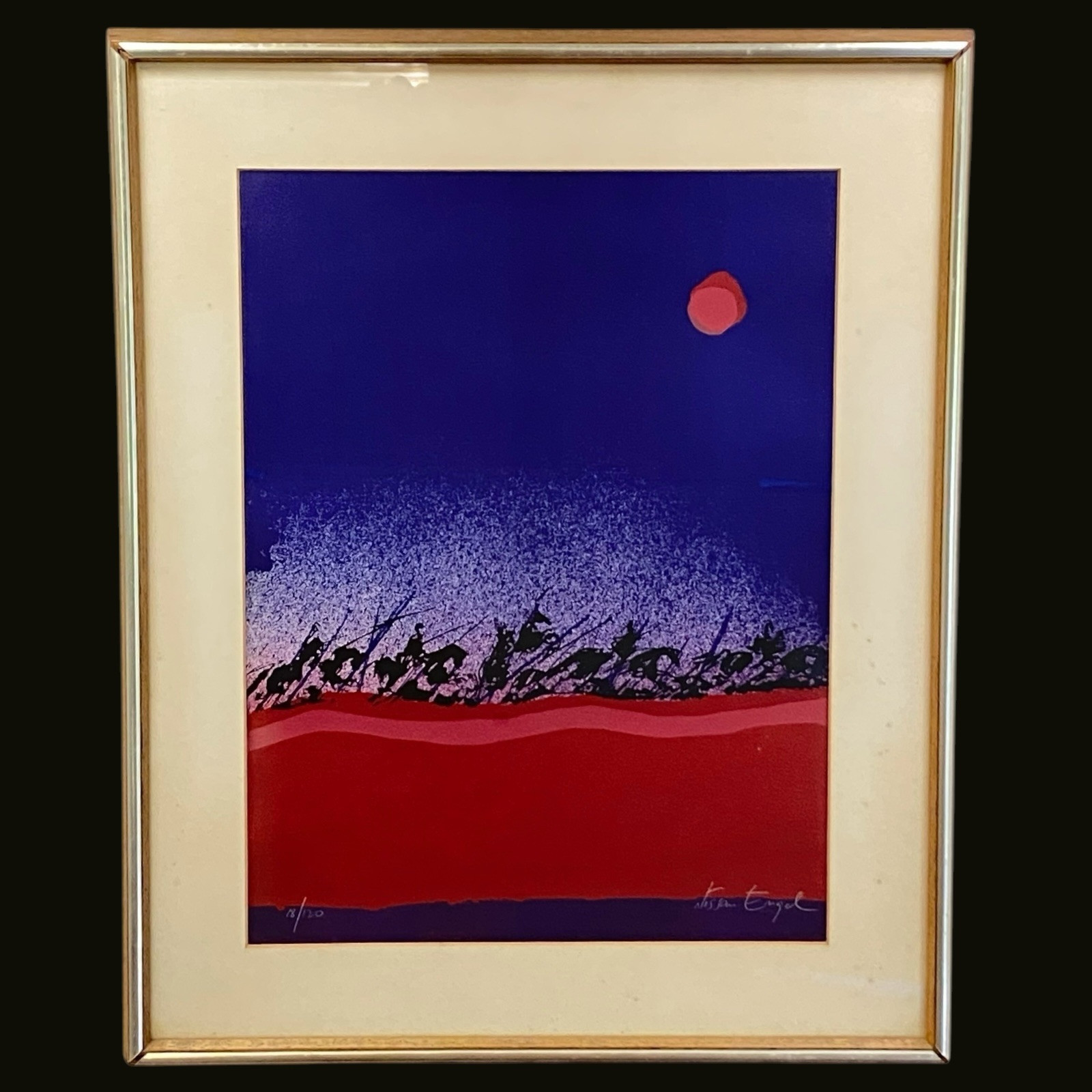 Vintage Expressionist Art 11x15 Nissan Engel Signed Lithograph Fine Art Print