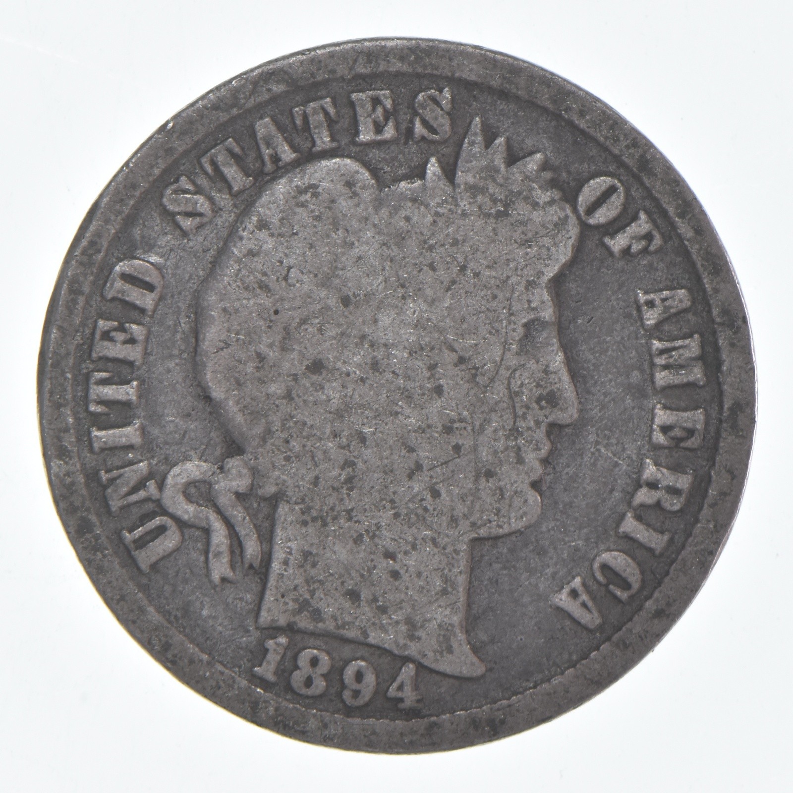 1894-P Barber Dime 90% Silver Average Circ 1894-P Barber Dime 90% Silver Average Circ