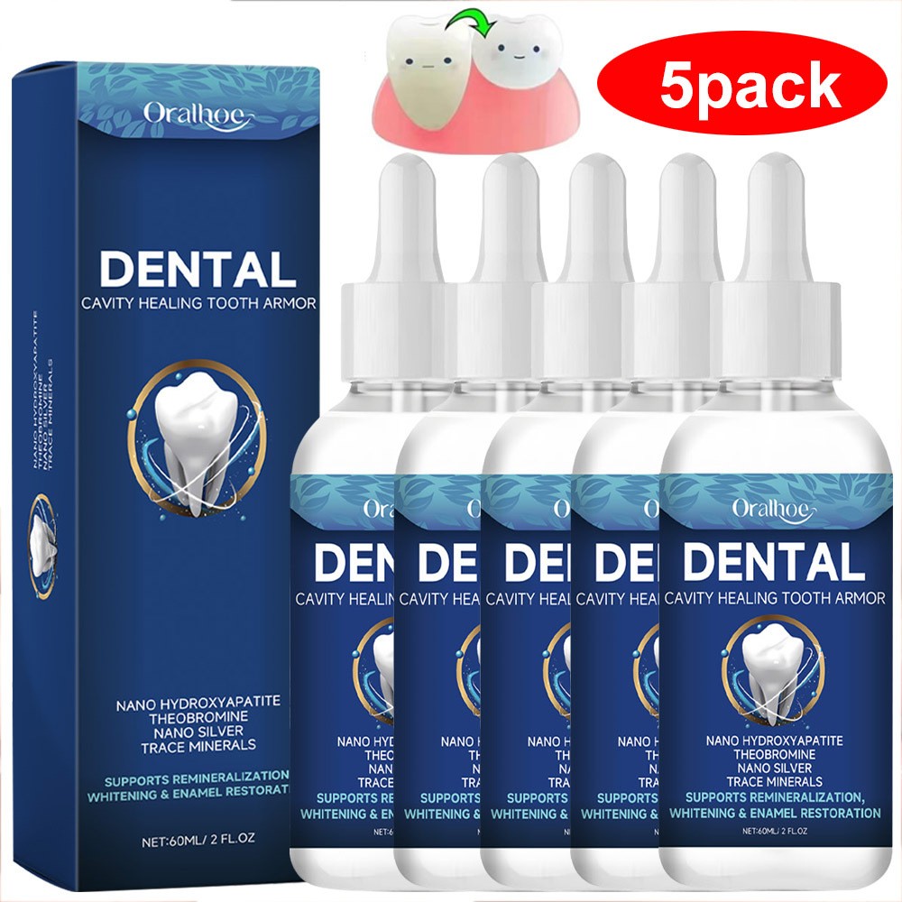 Cavity Healing Tooth Armor Liquid, 5 PCS Enamel Support with Hydroxyapatite, US Cavity Healing Tooth Armor Liquid, 5 PCS Enamel Support with Hydroxyapatite, US