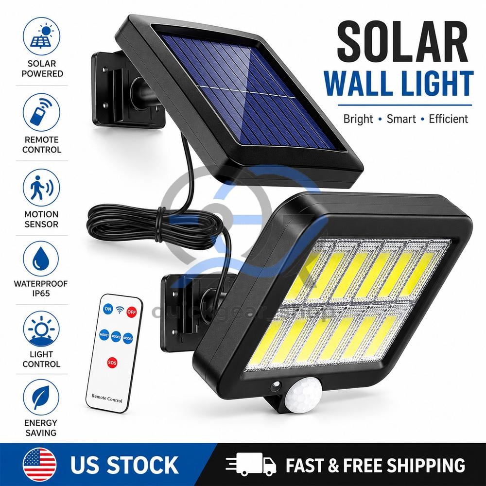 1200000LM LED Solar Street Light Security Flood Lamp Motion Sensor Outdoor Wall