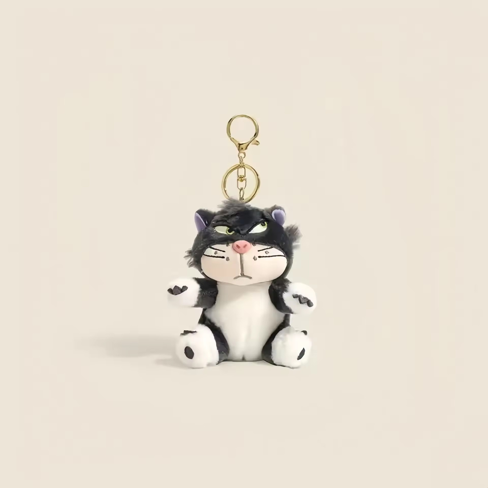 Cute Lucifer Cat Grey Keychain Anime Movie Stuffed Doll Cute Lucifer Cat Grey Keychain Anime Movie Stuffed Doll