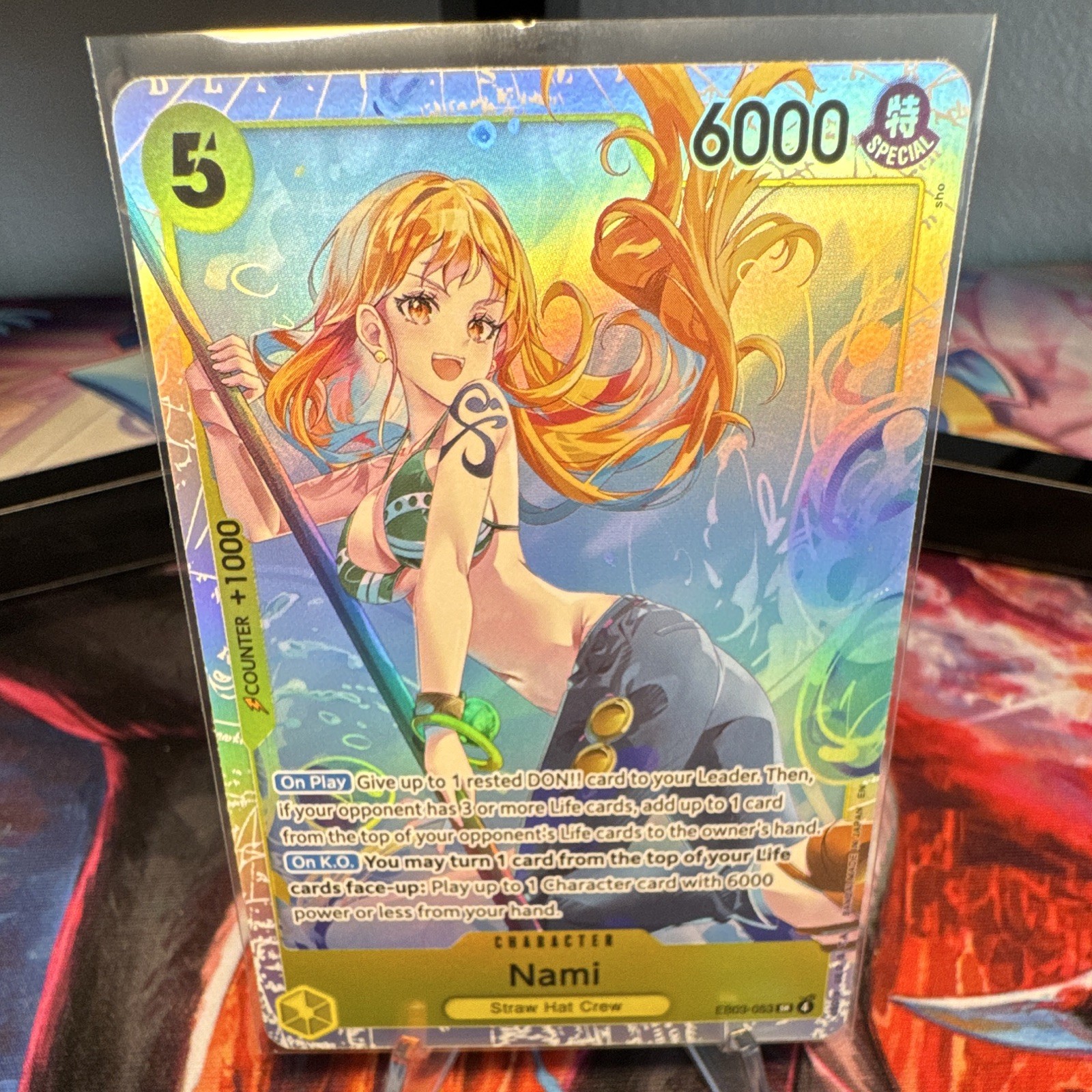 Bandai One Piece Card Game Nami SR Foil Special EB03-053 Bandai One Piece Card Game Nami SR Foil Special EB03-053