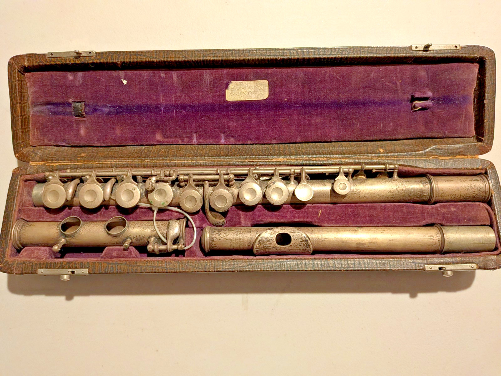 Boston Wonder Flute (Bettoney) – Antique  – Open Hole – Missing Parts.