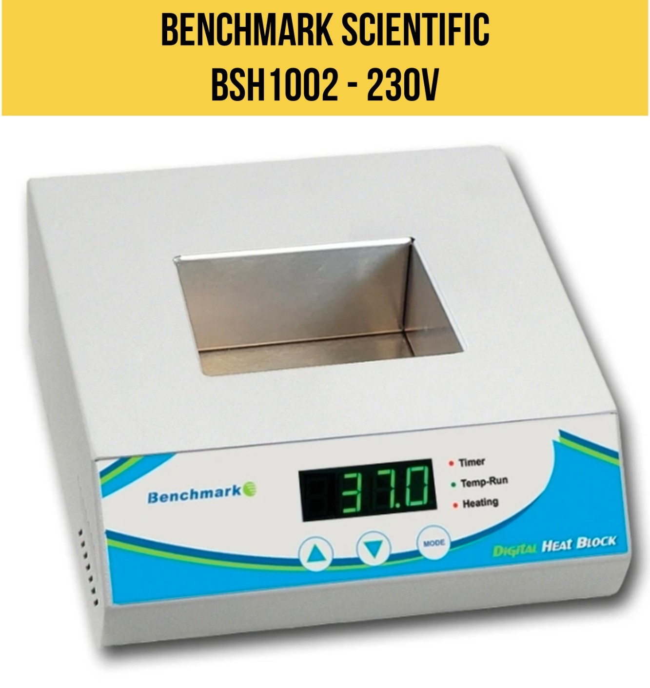 New Benchmark Scientific BSH1002-E,Digital Dry Bath, 2 Position, 230V-No Block