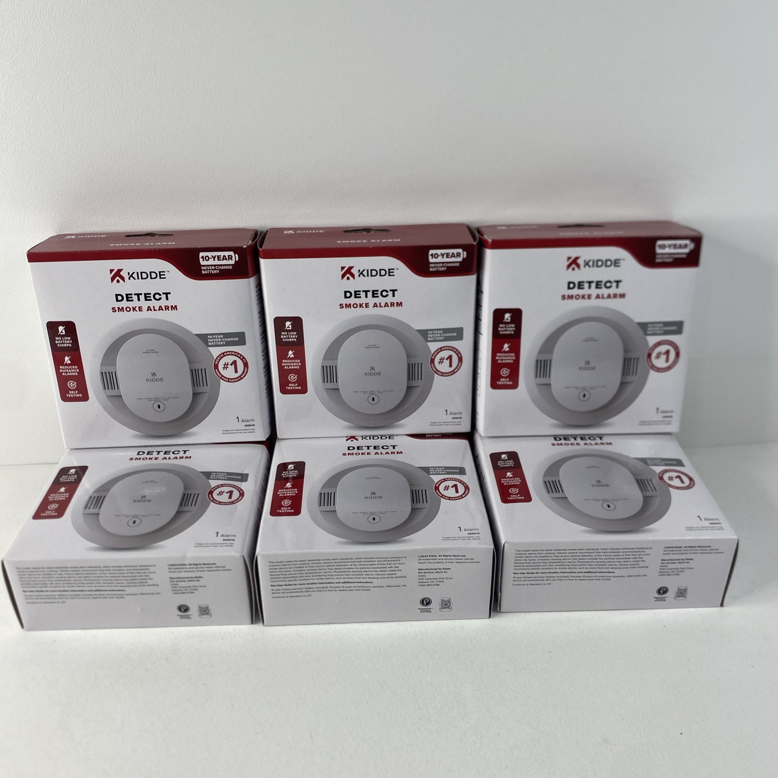 6-Pack Kidde 20SD10 Smoke Alarm 10-Year Sealed Battery Fire Detector