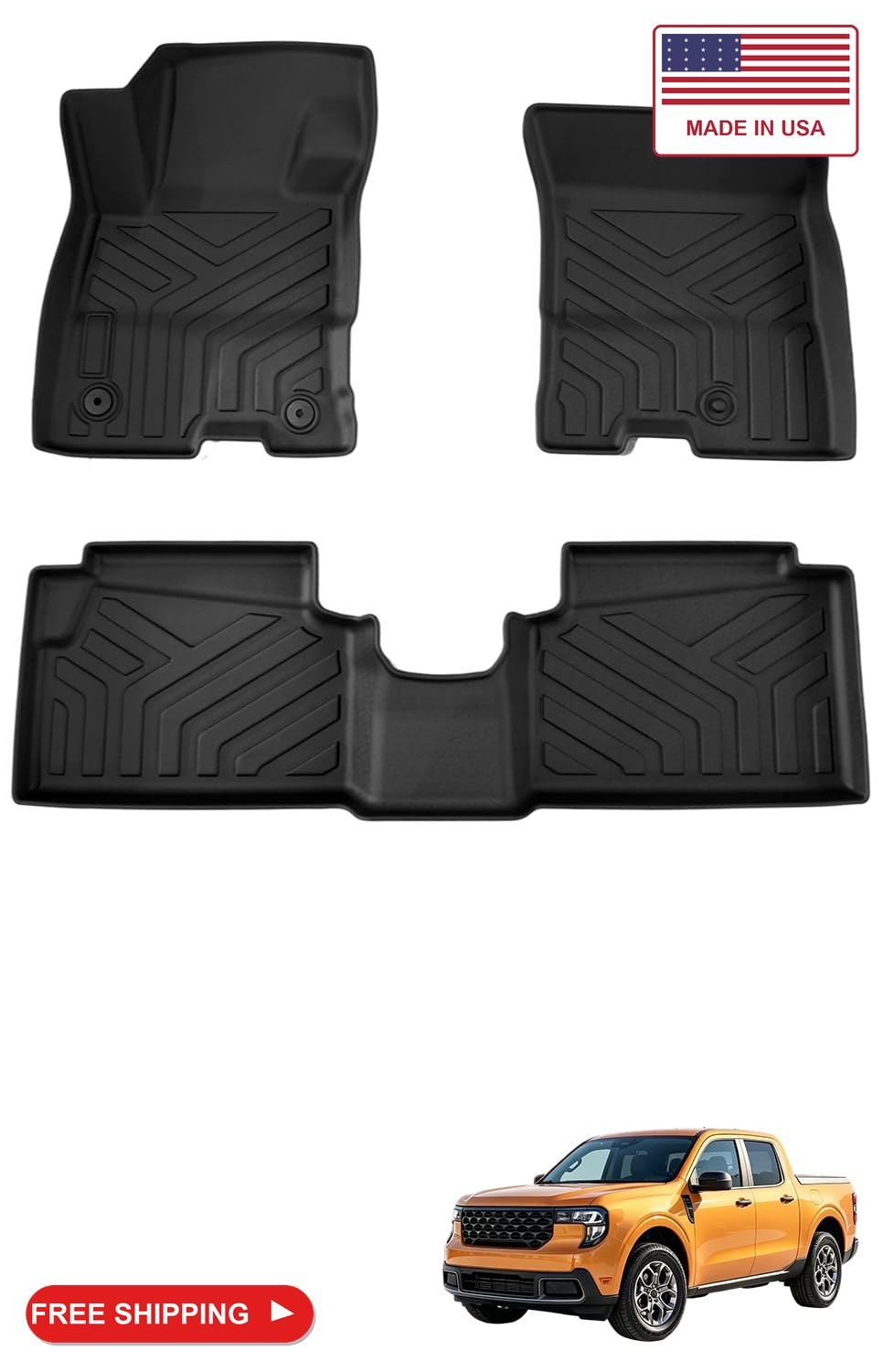 Platch Floor Mats Fit for Ford Maverick 2026 2025 2024 2023 2022 (Only Hybrid Mo Platch Floor Mats Fit for Ford Maverick 2026 2025 2024 2023 2022 (Only Hybrid Mo