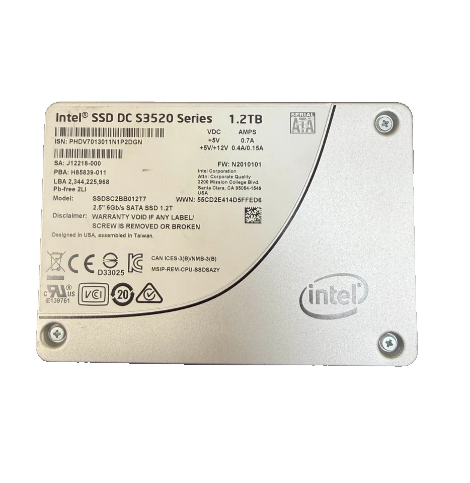 Intel SSD DC S3520 Series 1.2TB 2.5 Intel SSD DC S3520 Series 1.2TB 2.5