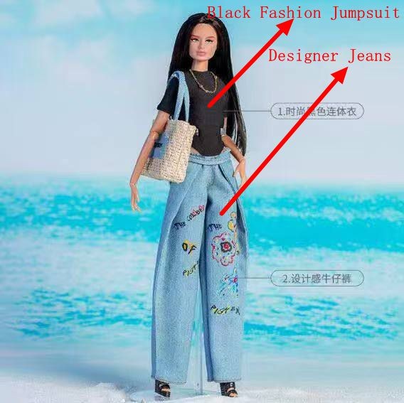 Island Resort Style 1/6 Doll Clothes Set Princess Dress Top Skirt Pants 11.5\