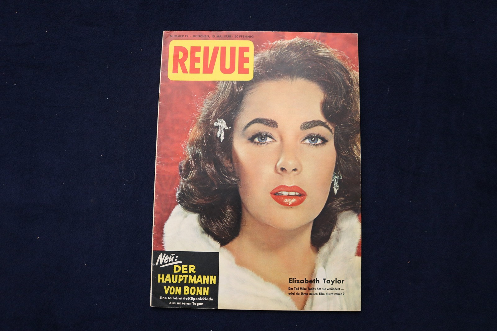 1958 MAY 10 REVUE MAGAZINE - ELIZABETH TAYLOR COVER - GERMAN - E 34483