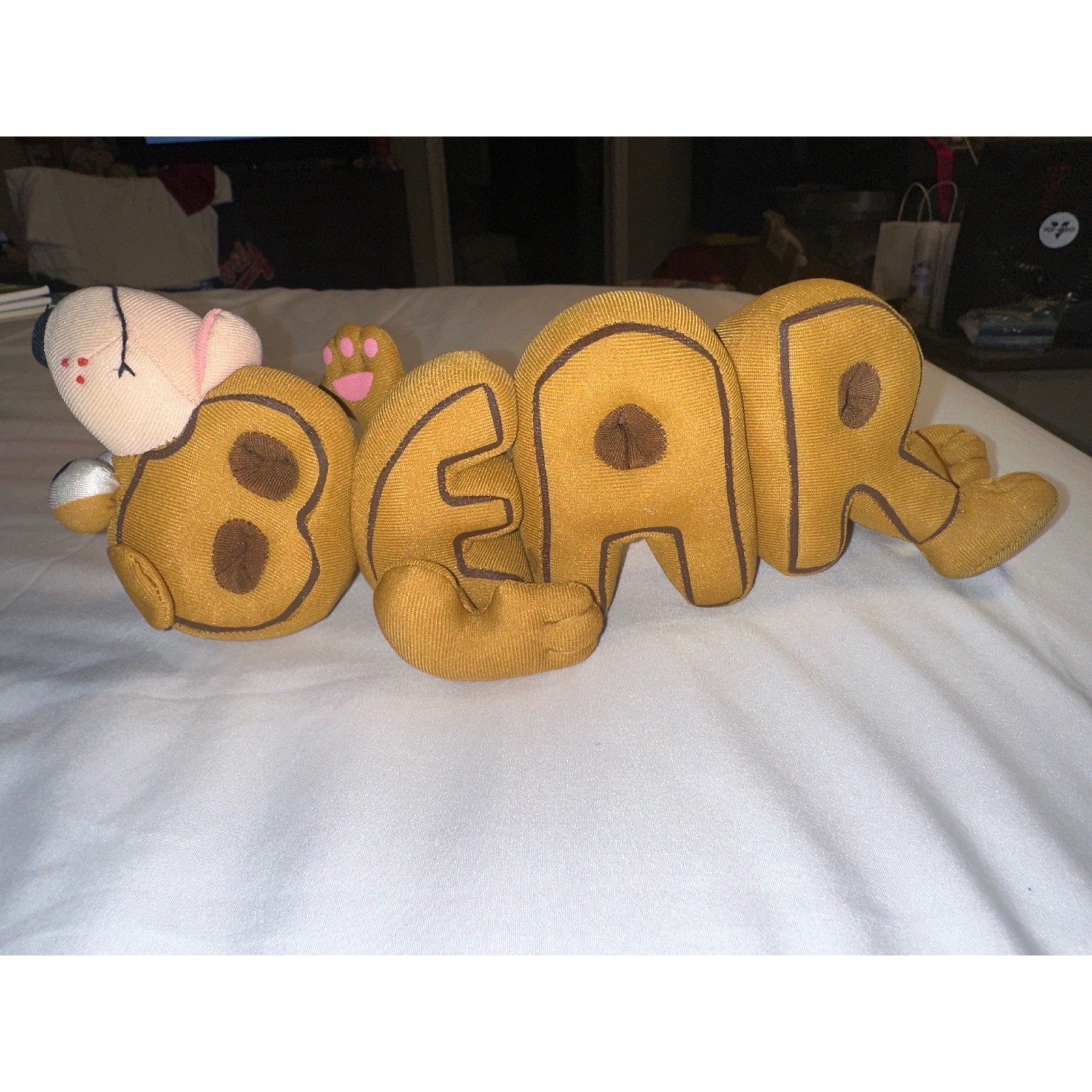 Word World Bear Plush Stuffed Animal WordThing PBS Kids 2004 NWT Brown 12 Inch