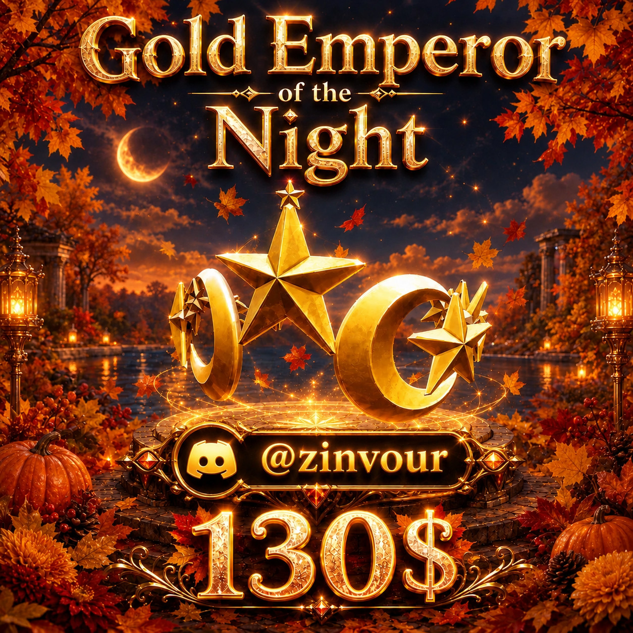 Roblox Limited Golden Emperor Of The Night (LIMTED)