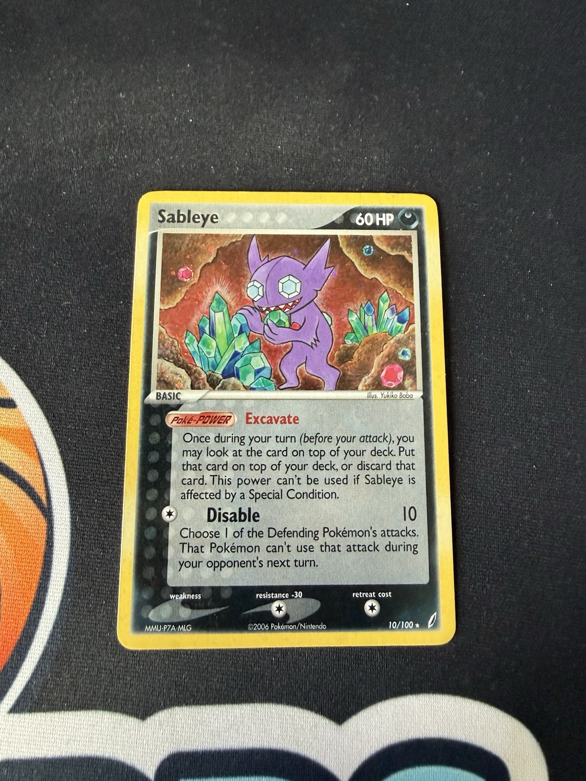 Pokémon Sableye 10/100 Crystal Guardians Holo - Butt Swirl