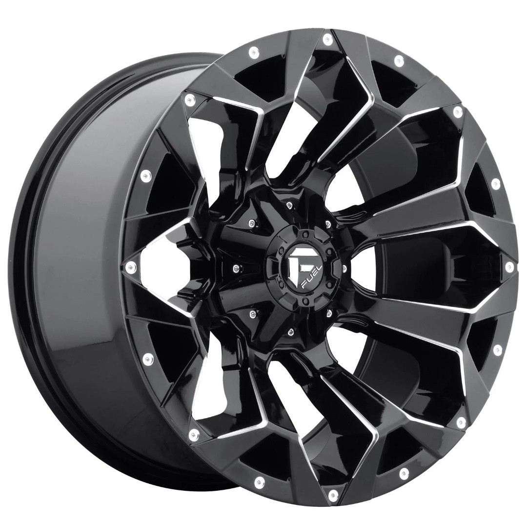 20x9 Fuel Assault Gloss Black & Milled Wheel 5x114.3/5x127 Rim 1mm D57620902650