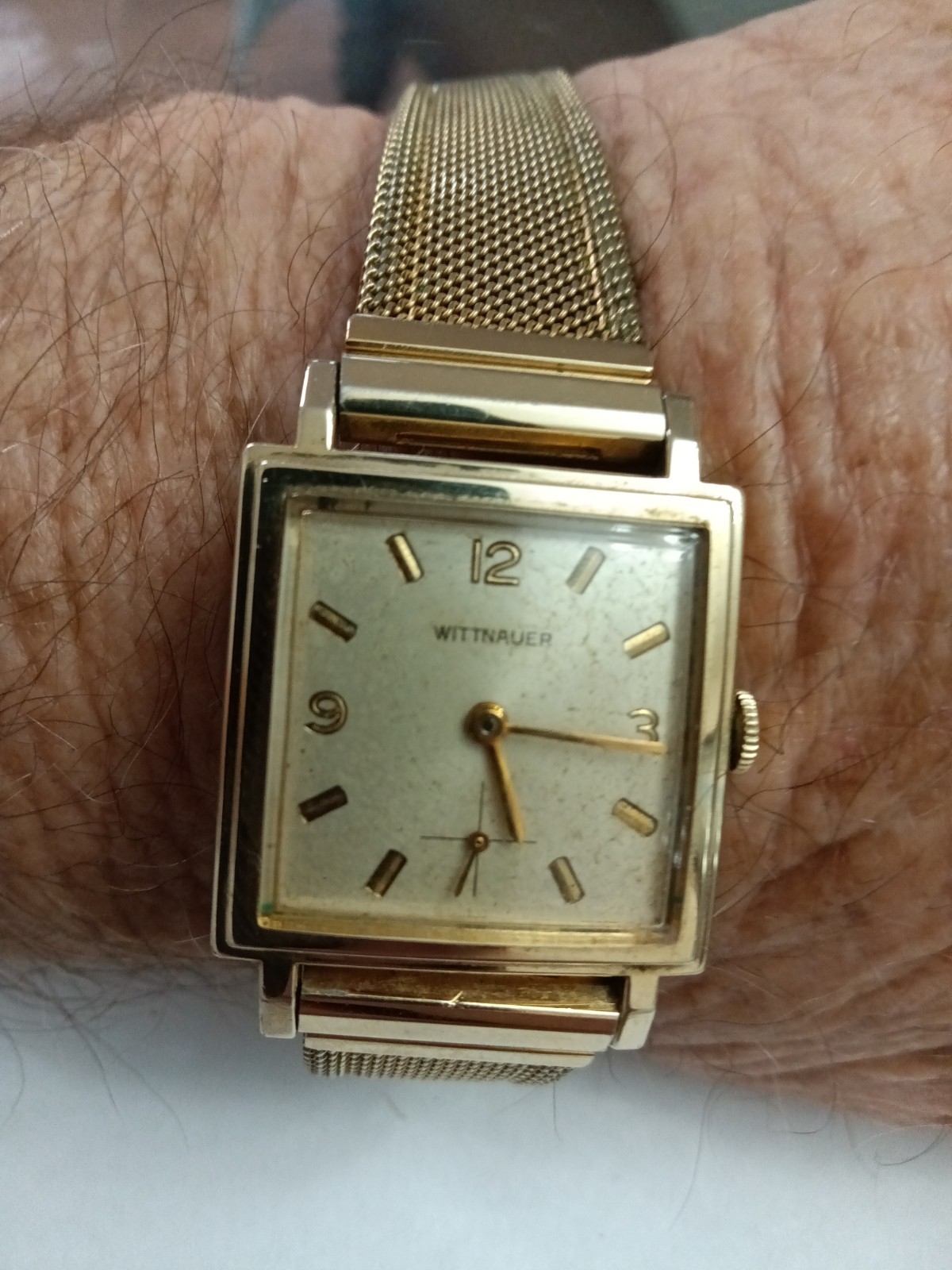 Vintage  Wittnauer Tank Men’s 17J Manual Wind Curved Dress Watch 27mm 12k GF