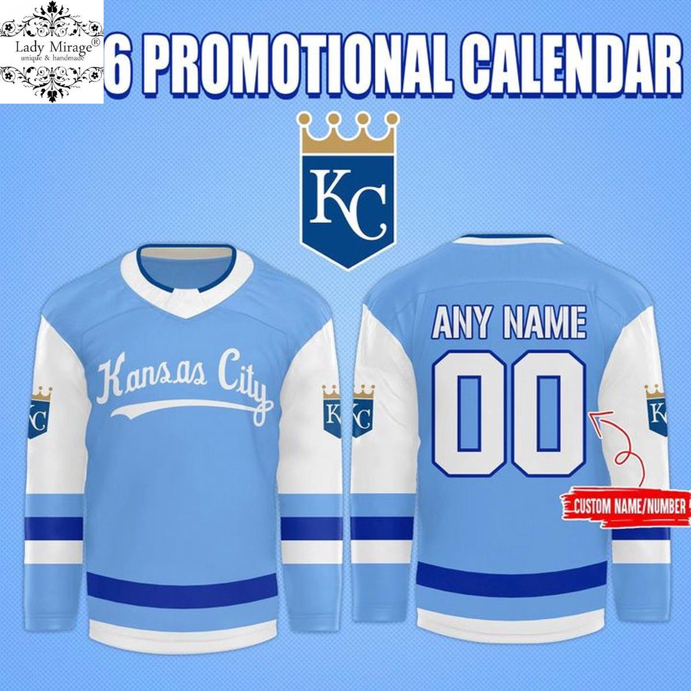 Personalized Kansas City Royals 2026 Hockey Shirt Men\'s Fan Gear Unisex Classic